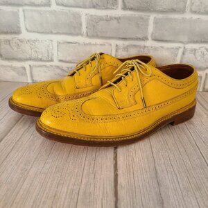 Florsheim Duckie Brown Leather Rockabilly Wingtip Oxford Yellow Retro10.5 D HTF